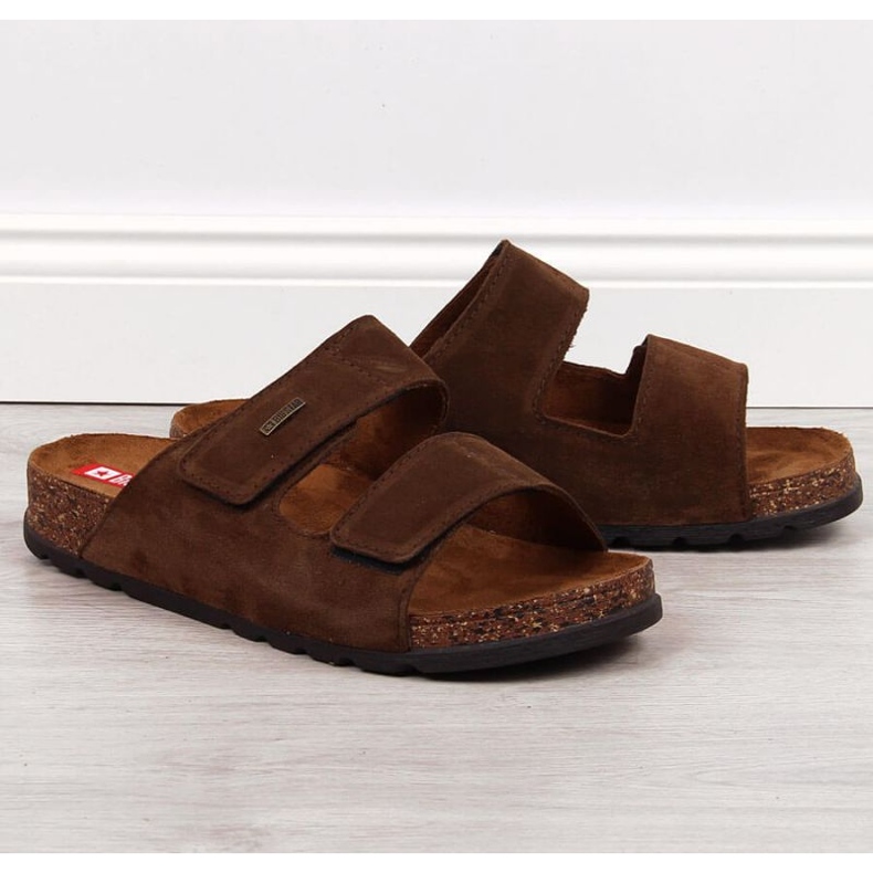 Velcro cuero Big Star M JJ176002 marrón 1