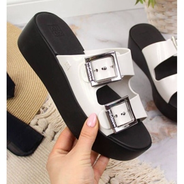 Zapatillas de goma en la plataforma Zaxy W INT1707 blanco 1