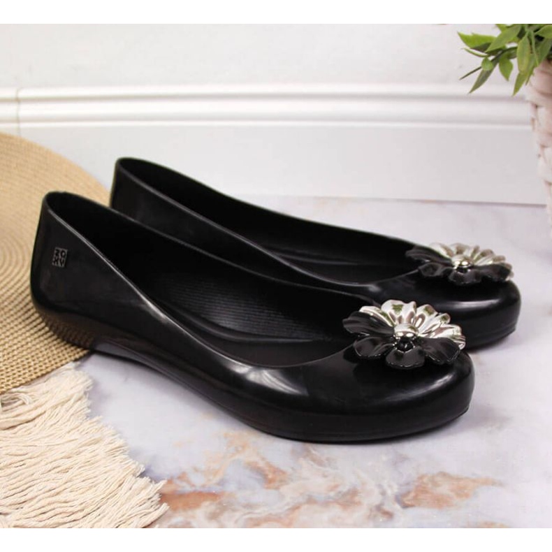 Bailarinas Meliski con flor Zaxy W INT1712 negro 2