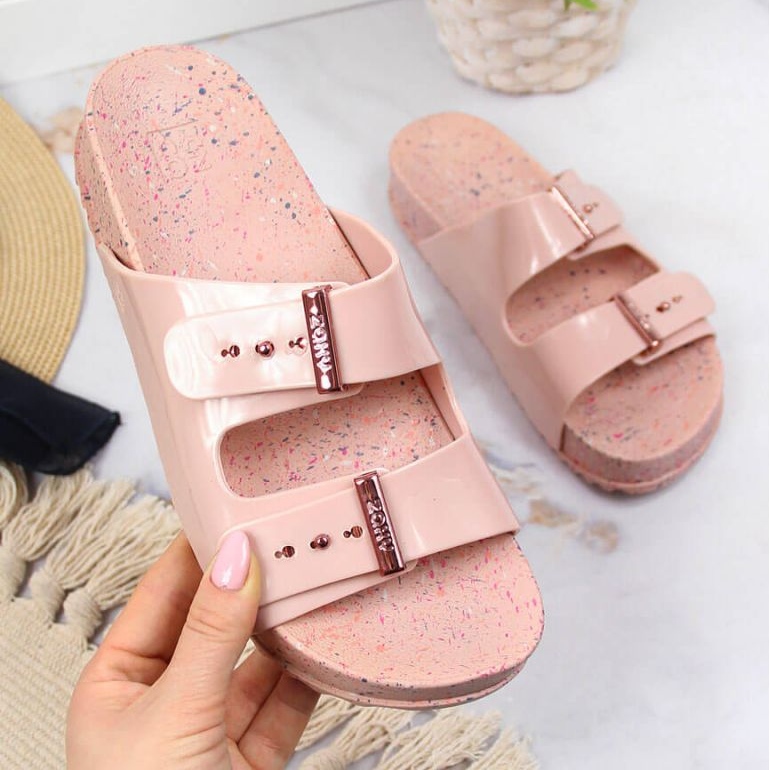 Chanclas de playa de goma Zaxy W INT1713 rosa empolvado 1