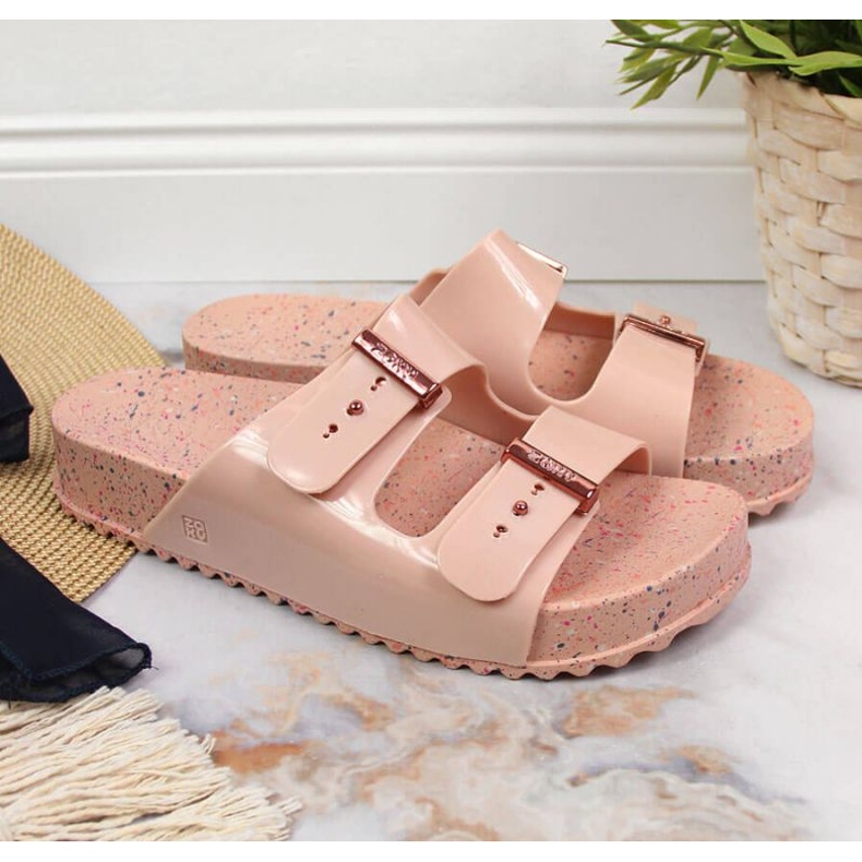 Chanclas de playa de goma Zaxy W INT1713 rosa empolvado 2