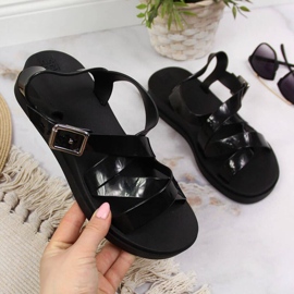 Zaxy W INT1714 sandalias de goma negro 1