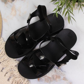Zaxy W INT1714 sandalias de goma negro 3