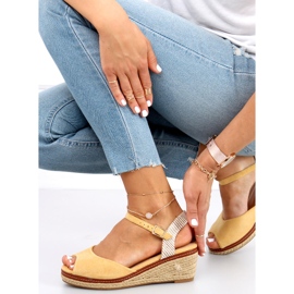 Sandalias Alpargatas con cuña Mandira Amarillo 2 Sandalias Alpargatas con cuña Mandira Amarillo 2