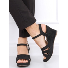 Sandalias cuña Nirali negras negro 1