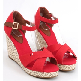 Sandalias cuña Lamis Rojas rojo 5