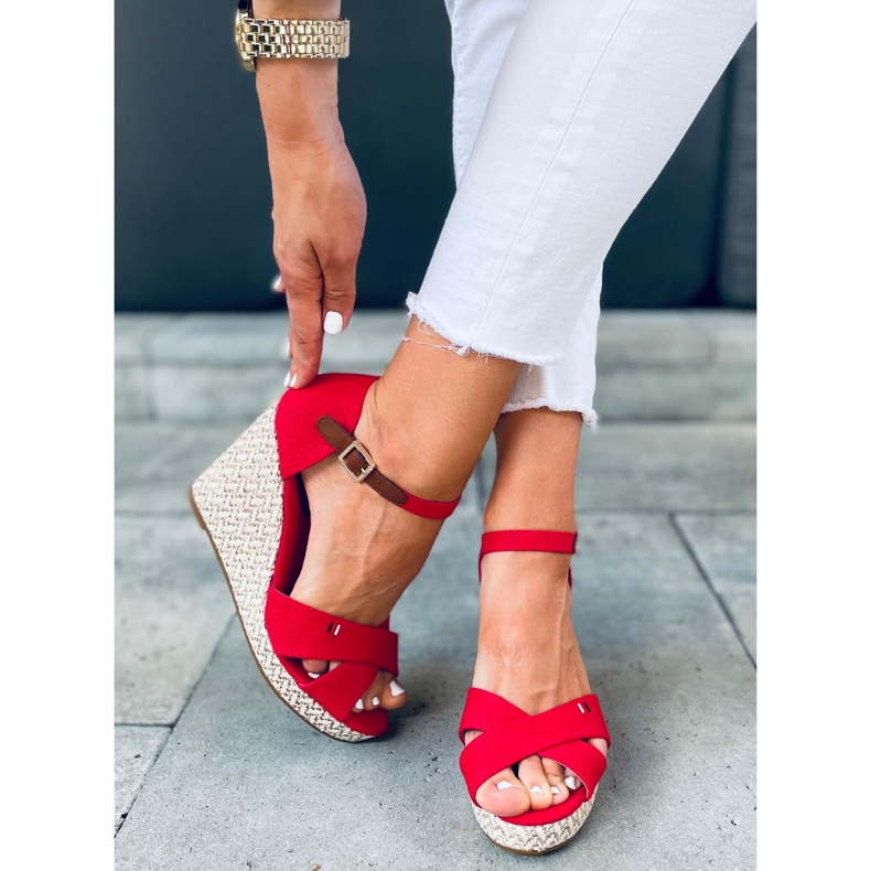 Sandalias cuña Lamis Rojas rojo 2 Sandalias cuña Lamis Rojas rojo 2
