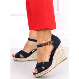 Sandalias con cuña Lamis Azul azul marino 2 Sandalias con cuña Lamis Azul azul marino 2