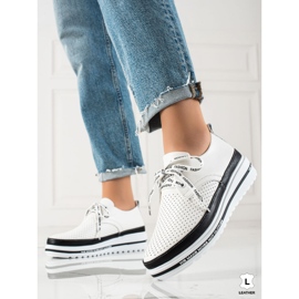 ARTIKER Zapatos de moda de cuero blanco negro 3