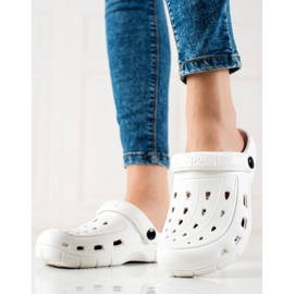 TRENDI Chanclas blancas claras blanco 1