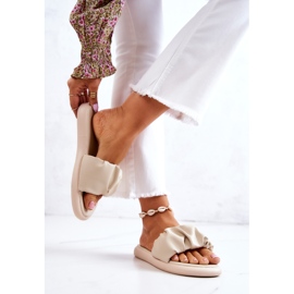 S.Barski Pantuflas Feline Clásicas Mujer Beige 2
