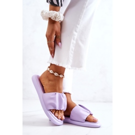 S.Barski Pantuflas Clásicas Mujer Felino Morado violeta 3