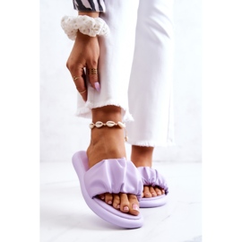 S.Barski Pantuflas Clásicas Mujer Felino Morado violeta 1