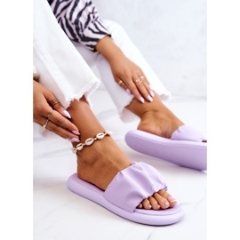 S.Barski Pantuflas Clásicas Mujer Felino Morado violeta 6