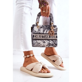 S.Barski Babuchas Mujer Piel Moda Beige Savirra 5