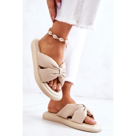S.Barski Babuchas Mujer Piel Moda Beige Savirra 3