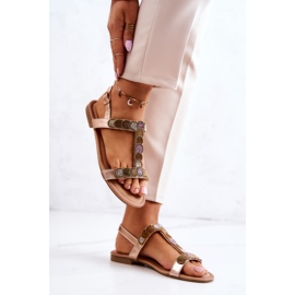 S.Barski Sandalias Mujer Con Strass Oro Rosa Julies dorado 3