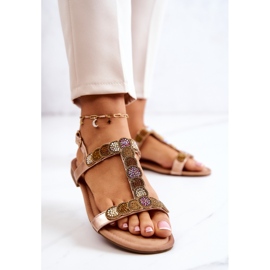 S.Barski Sandalias Mujer Con Strass Oro Rosa Julies dorado 2