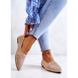 LU BOO Bailarinas Mujer Slip-On Caladas Beige Rosario 2