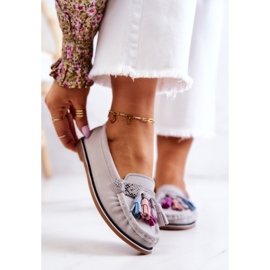 Mocasines Mujer Ante Flecos Gris Laressa 1 Mocasines Mujer Ante Flecos Gris Laressa 1