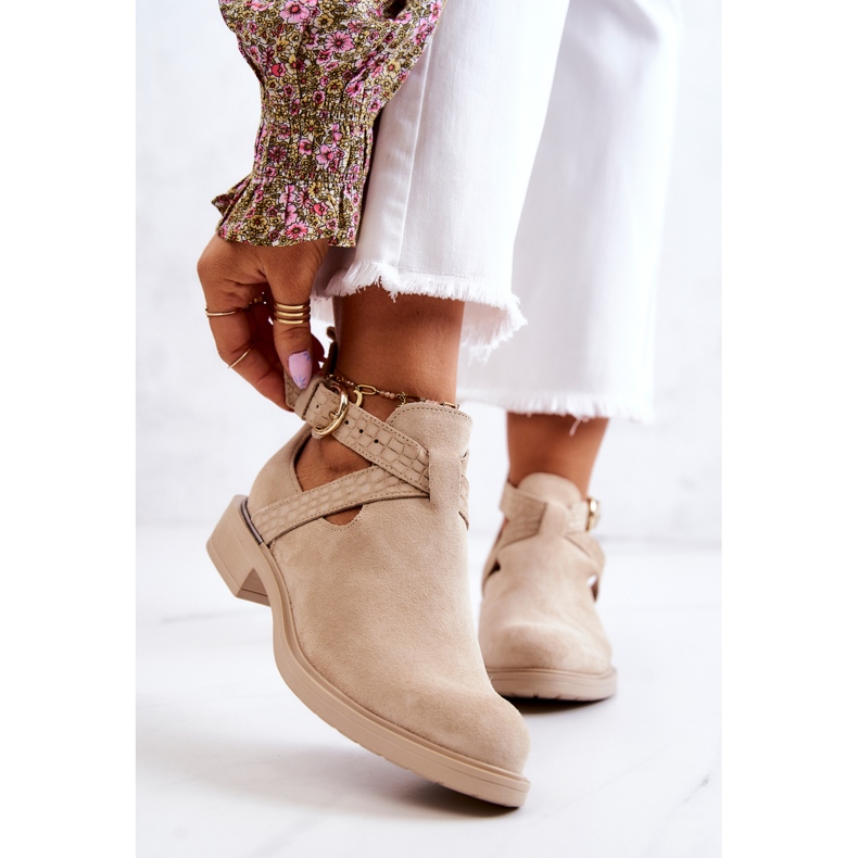 PL5 Botines Mujer Piel Con Abertura Beige Claro Ramos 1 PL5 Botines Mujer Piel Con Abertura Beige Claro Ramos 1