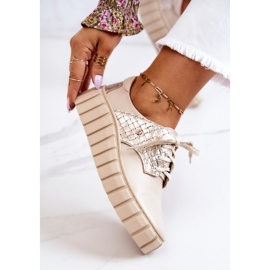 PA1 Zapatos de cuero en la plataforma de hipnosis beige 6