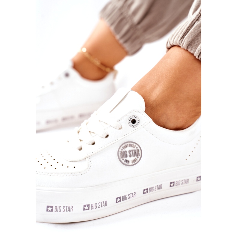 Zapatillas de cuero On The Big Star II274075 Platform White blanco 1