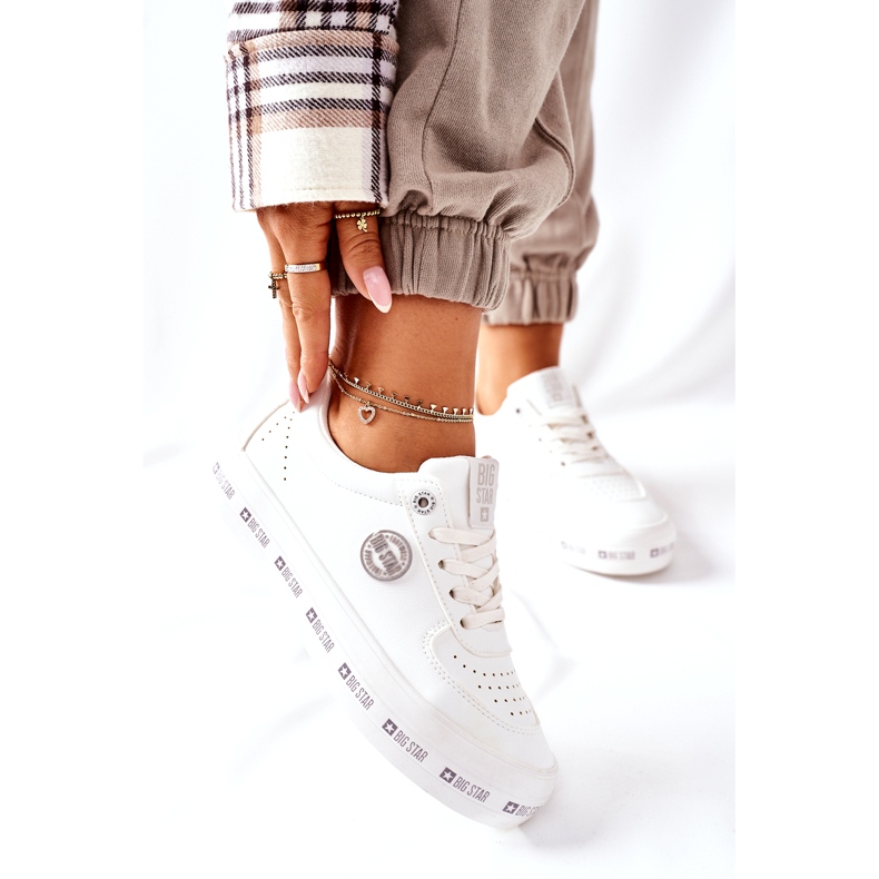 Zapatillas de cuero On The Big Star II274075 Platform White blanco 2