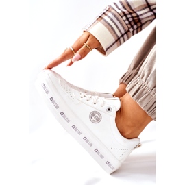 Zapatillas de cuero On The Big Star II274075 Platform White blanco 4