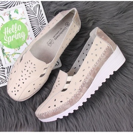 Zapatos cuña piel beige T.Sokolski W SCA156 3