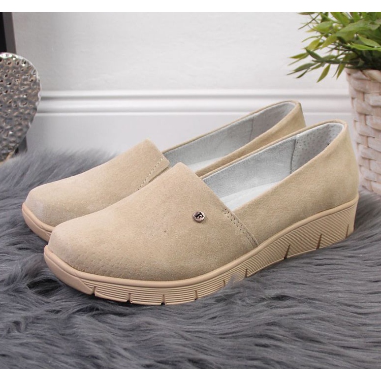 Zapatos de piel con cuña Filippo W PAW343B beige 2