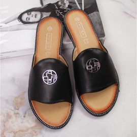 Pantuflas negras con decoración Filippo W PAW344A negro 3