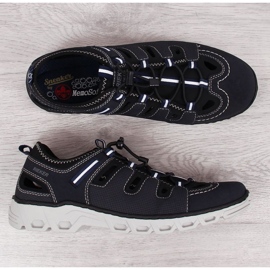 Zapatos de piel Rieker M RKR510 azul marino 4