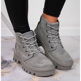 Deportivas de piel gris Filippo W PAW325B 3