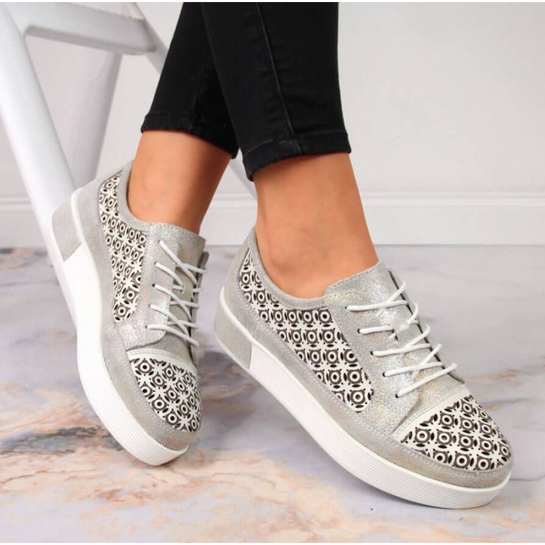 Zapatos piel calados Filippo W PAW326 dorado 2