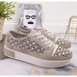 Zapatos piel calados Filippo W PAW326 dorado 6