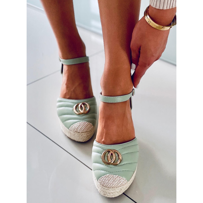 Sandalias cuña Aika Verde 1