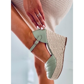 Sandalias cuña Aika Verde 2