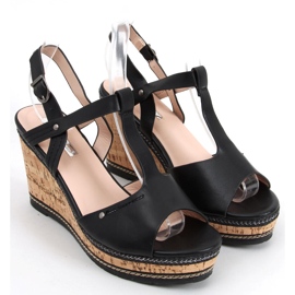 Sandalias cuña Nancy Negras negro 5