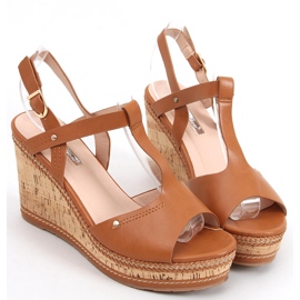 Sandalias cuña Nancy Camel marrón 5