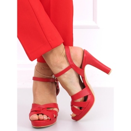 Camara Sandalias rojas de tacón alto rojo 3
