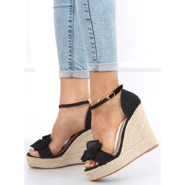 Sandalias Alpargatas con cuña Aida Negra negro 5