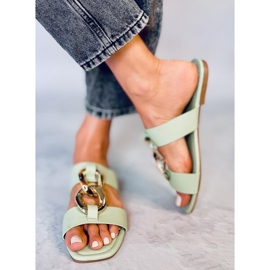 Babuchas con cadena Saud Green verde 1 Babuchas con cadena Saud Green verde 1