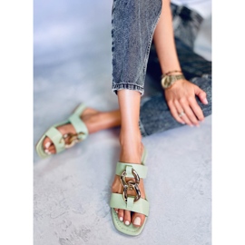 Babuchas con cadena Saud Green verde 4