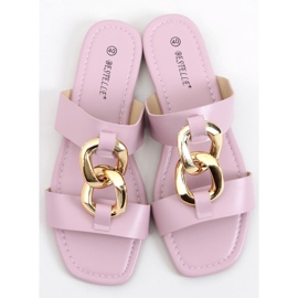 Pantuflas con cadena Saud Purple rosado 2