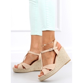 Sandalias Alpargatas con cuña Basam Beige 2