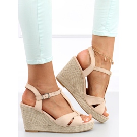 Sandalias Alpargatas con cuña Basam Beige 5