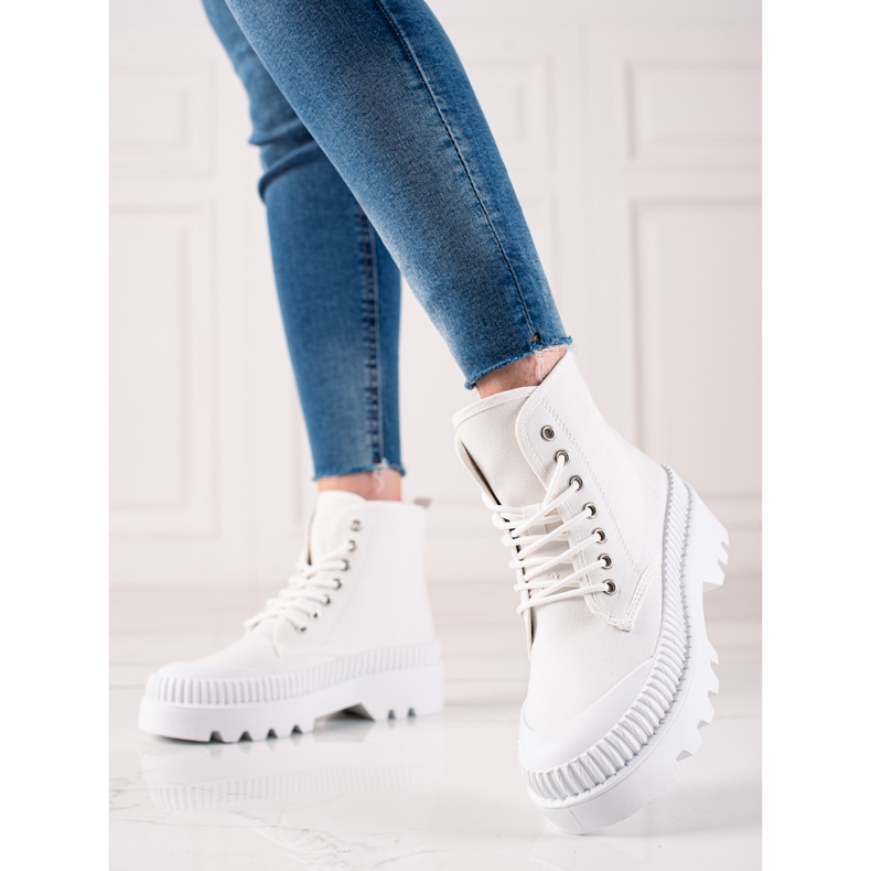 Melisa Zapatillas de moda en la plataforma blanco 1