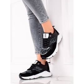 Renda Zapatillas con estilo negro 3