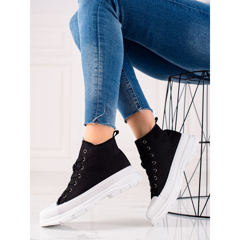 Forever Folie Zapatillas negras en la plataforma negro 1